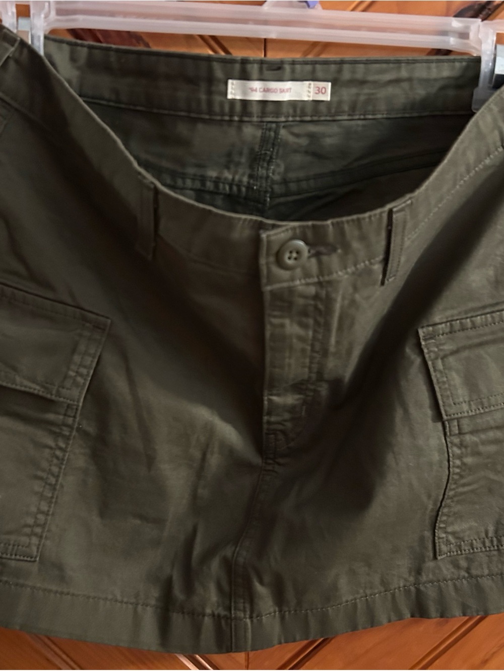 Levi's Olive Green Mini Cargo Skirt